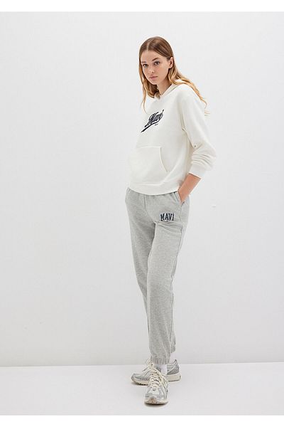 Mavi Graue Jogginghose mit Logo-Print1010757-82816