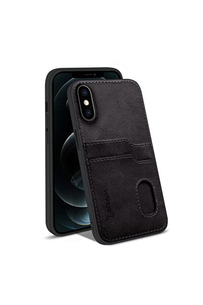 Zebana حافظة جلدية فاخرة متوافقة مع هاتف Apple iPhone XS مع حامل بطاقة باللون...