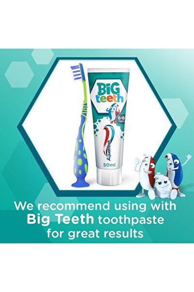 Aquafresh Big Teeth Soft Toothbrush for Kids Aged 6+, Gentle Bristles & Comfort Grip – Assorted Colours 1 pc