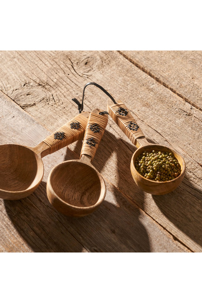 Bella Maison Varna 3-Piece Measuring Spoon Set Natural (21,5X8,5X5,5 cm)
