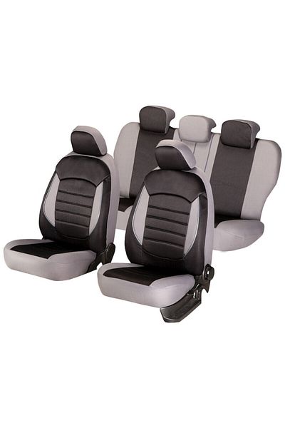 SMARTIC Huse scaune auto, Urban, 11 piese, compatibile airbag, rabatabile, 3 straturi de material