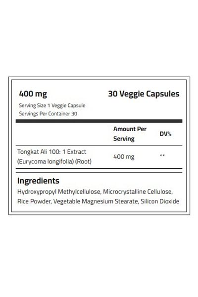 Body Builder Tongkat Ali, 30 Veggie Capsules, 400 mg, Testosterone Production