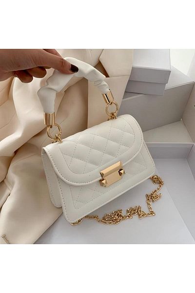 Generic Fashion Rhombus Textured Satchel Chain Crossbody Small Square Handbag