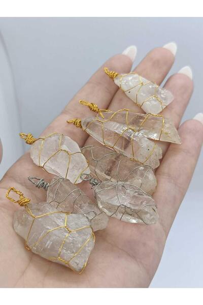 gemsartdeco Krıstal Kuvars Kolye Ucu Doğaltaş