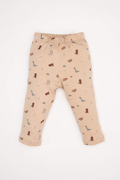DeFacto Set de pijamale din bumbac pieptănat, cu mâneci lungi, cu nasturi, cu imprimeu de dinozauri pentru bebeluși D6811a5ns