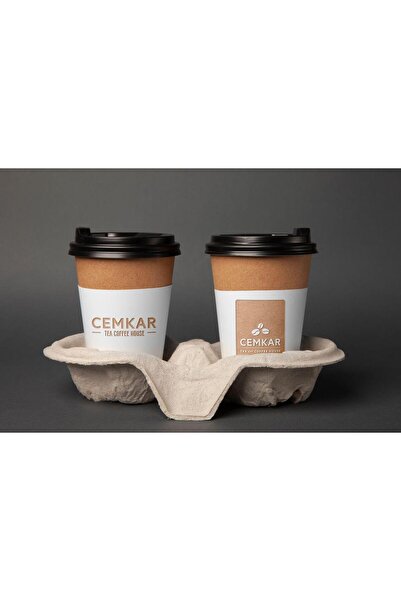 cemkar food & packaging Karton Bardak Taşıyıcı Viyol 2'li-240 adet