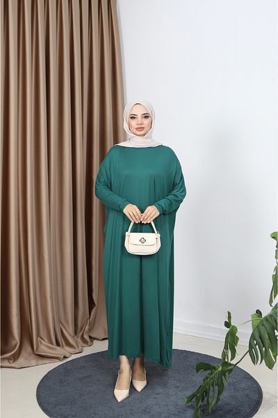 NİSUM MODA Combed Bat Sleeve Dress