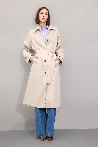 DeFacto Dfc - Regular Fit Long Belted Trench Coat