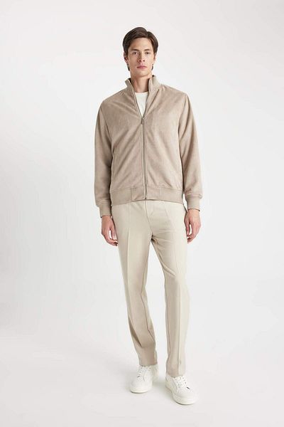 DeFacto Velvet Slim Fit Bomber Jacket - College Collar, 3138057