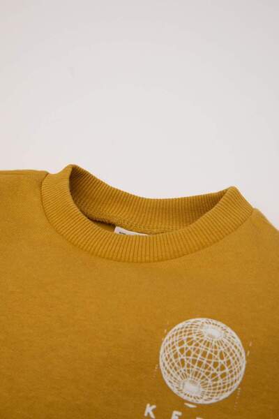 DeFacto Erkek Bebek 2'li Takım Baskılı Sweatshirt Beli Lastikli Eşofman Altı D5938A524WN