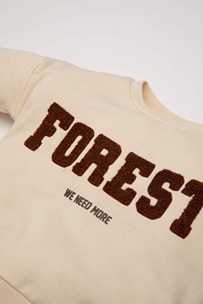 DeFacto Erkek Bebek 2'li Takım Baskılı Sweatshirt Eşofman Altı D6257A5NS