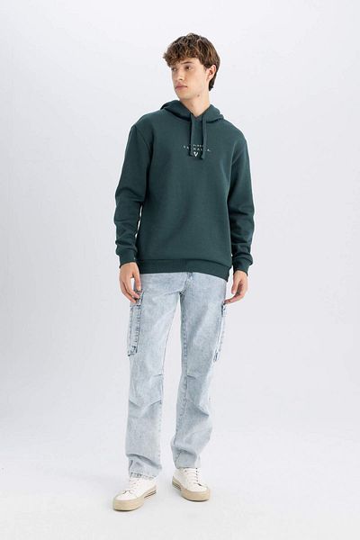 DeFacto Vikings Valhalla Printed Hooded Sweatshirt - Regular Fit 3151935