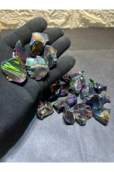 gemsartdeco Gökkuşağı Obsidyen Doğaltaş