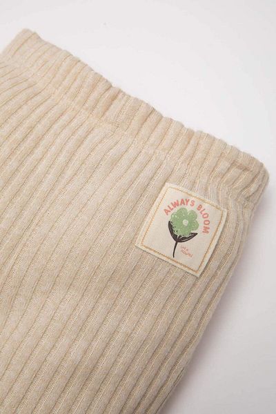 DeFacto Baby Girl Spanish Leggings Elastic Waist Ribbed Camisole Long Length Label Leggings D3686A524Au