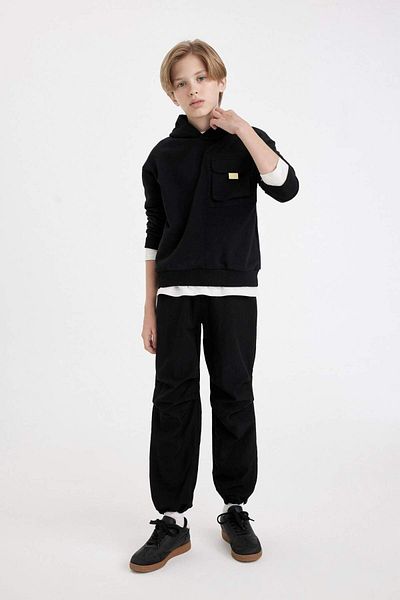 DeFacto Pantaloni de jogger pentru băieți, cu talie și picioare elastice, C6616A824AU