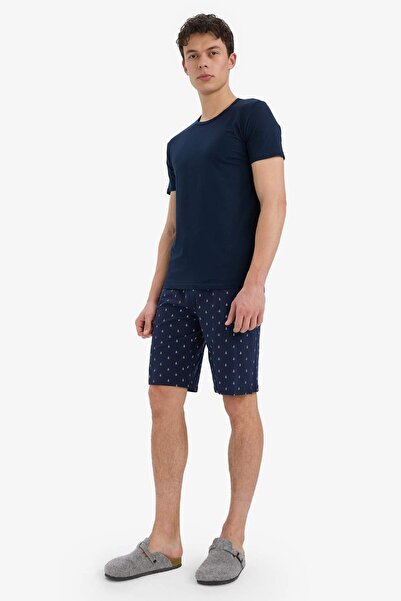 DeFacto Regular Fit Desenli Cepli Şort Pijama Altı E0513AX25SM