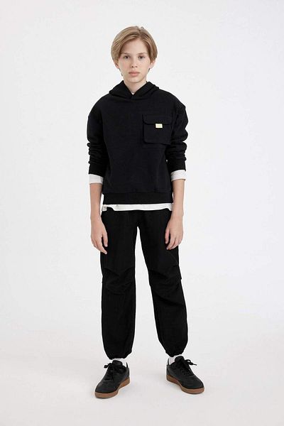 DeFacto Pantaloni de jogger pentru băieți, cu talie și picioare elastice, C6616A824AU
