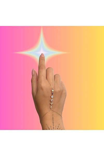 İMAY JEWELRY 14 Ayar Altın Özel Tasarım The Soul Renkli Taşlı Şahmeran