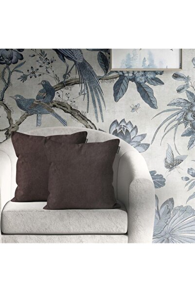 GOCCIA HOME 2'li Kadife Dokulu Kırlent Kılıfı Acı Kahve