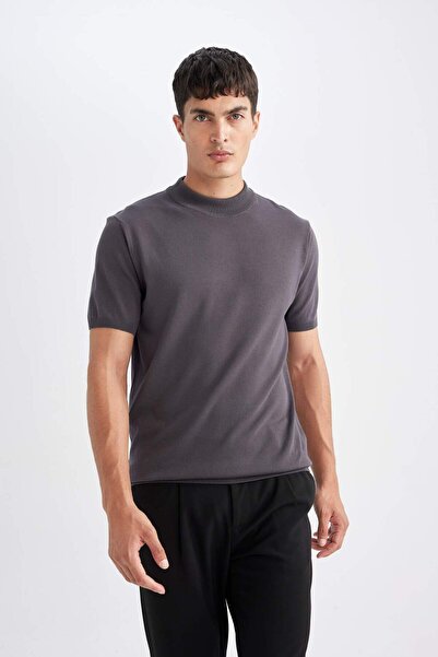 DeFacto Μπλουζάκι με κοντό μανίκι με λαιμόκοψη Standard Fit D6202AX24HS