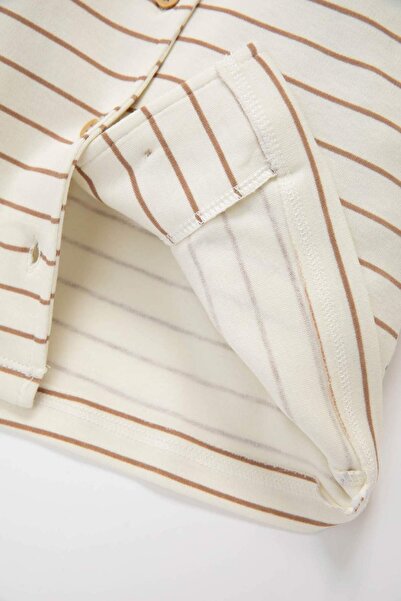 DeFacto Erkek Bebek Pijama Takımı Çizgili Uzun Kollu Üst Uzun Alt D3548A524WN