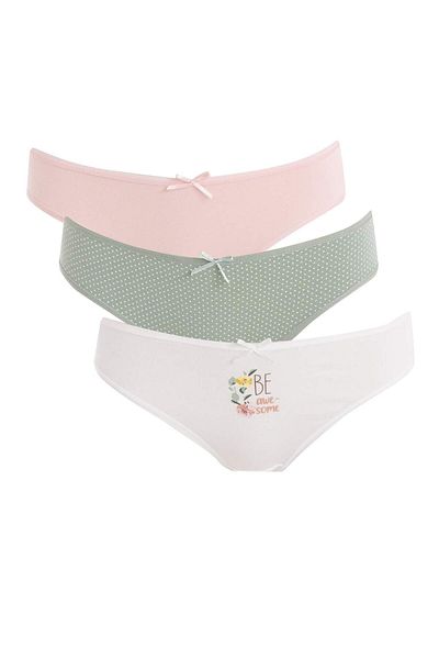 DeFacto 3 Pack Basic Slip Panties That Will Be in Love - D6395Ax24Au