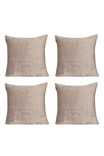 GOCCIA Set de 4 huse de pernă Velvet Cream Brown - Chenille Throw