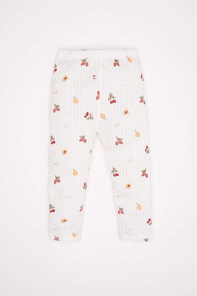 DeFacto Baby Girl Pajamas Set Fruit Pattern Long Sleeve Top with Elastic Waist Long Bottom D1809A524Au