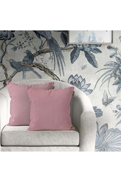 GOCCIA HOME 2'li Kadife Dokulu Kırlent Kılıfı Pembe