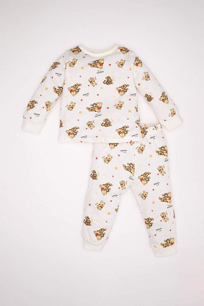 DeFacto Disney Winnie The Pooh Baby-Jungen-Pyjama-Set – Langarm, gekämmte Baumwolle, D2435a524wn