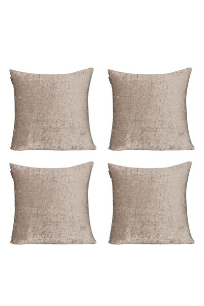 GOCCIA HOME Оксамитовий кремовий коричневий набір з 4 чохлів для подушок Sonil