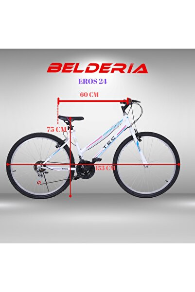 Belderia Bisiklet Vision Tec Eros 24" Jant 21 Vites Kadın Dağ Bisikleti Beyaz - Lila