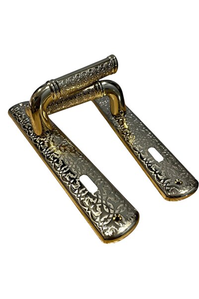 Veka Doğanlar Marka Dekoratif Oda Kapı Kolu Takımı – Altın Renk, Motifli