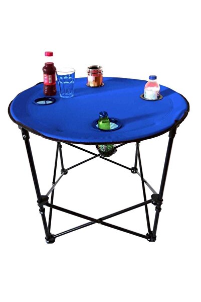 Kervancı Katlanır Çantalı Kamp Masası-Lacivert 71 CM