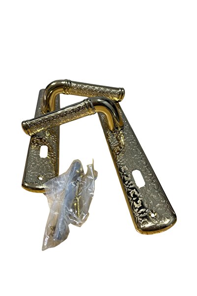 Veka Doğanlar Marka Dekoratif Oda Kapı Kolu Takımı – Altın Renk, Motifli