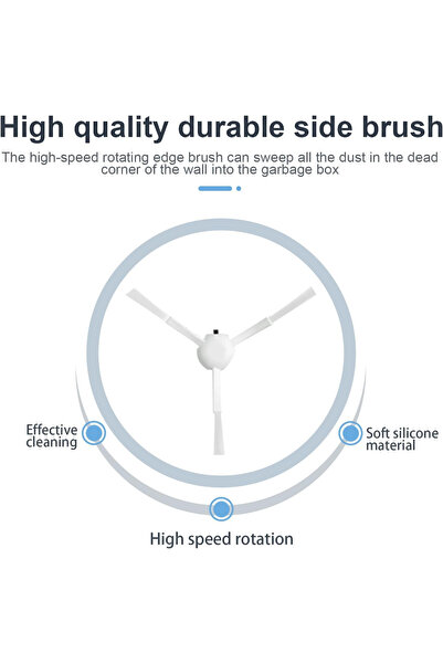 ibrush Xiaomi S10 plus X10 plus Dreame L10 ultra X20+ Συμβατό φίλτρο Hepa, Σετ ανταλλακτικών πλευρικής βούρτσας-8 τεμάχια