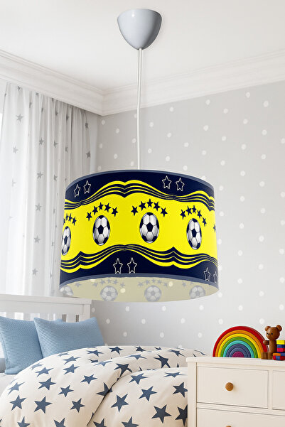 Bebişim Halı Sarı Lacivert Taraftar Çocuk Odası Sarkıt Avize