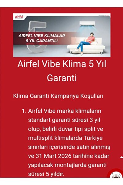 Airfel Vibe Inverter Klima LTXQ50C 18000 BTU/h A++