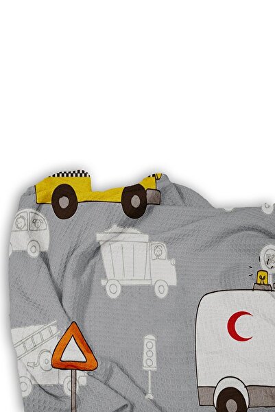 Bebişim Halı Cars Patterned Single Pike (with Pillow Case)