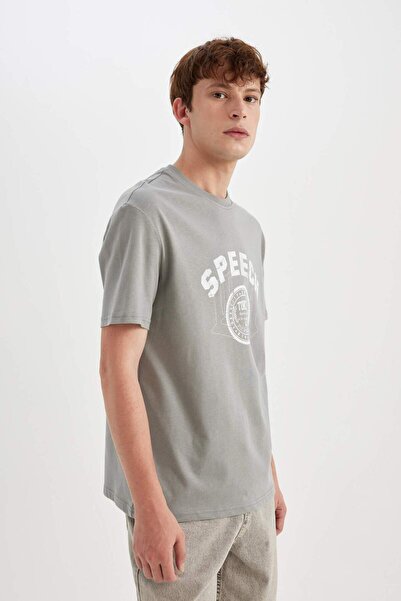 DeFacto Tričko Regular Fit s potiskem Crew Neck D4769x24sm