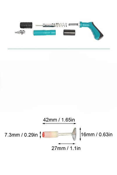 EKİNLER Mekanik Çivi Tabancası Beton Çelik Çivi Tabancası + 50 Adet Pul Başlı Barutlu Çivi EEA413