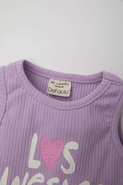 DeFacto Crew NecK Printed BAby Girl Undershirt - C8630A524SM