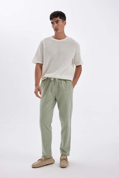 DeFacto Joggerhose aus Baumwolle mit schmalem Bein, elastischer Taille und Schnürung mit Taschen Z6475az24au