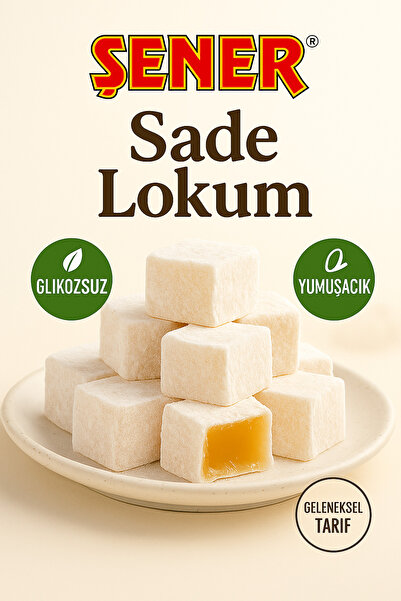 Şener Glikozsuz Sade Lokum Atıştırmalık 1 Kg