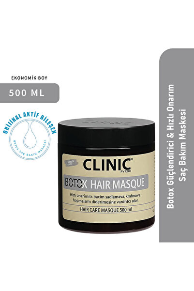 CLINIC PYROO Botox Güçlendirici & Parlaklık Veren Saç Bakım Maskesi - 500 ml