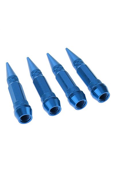 Universal Μυτερό κάλυμμα βαλβίδας Bullet Valve Cap 4 τεμαχίων μπλε