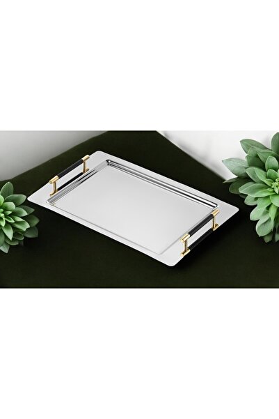 Tiamo Orta Boy Ela Black Gold Tepsi