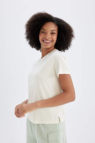 DeFacto DeFactoFit - Αθλητικό μπλουζάκι με κοντό μανίκι με λαιμόκοψη D1280AX24HS