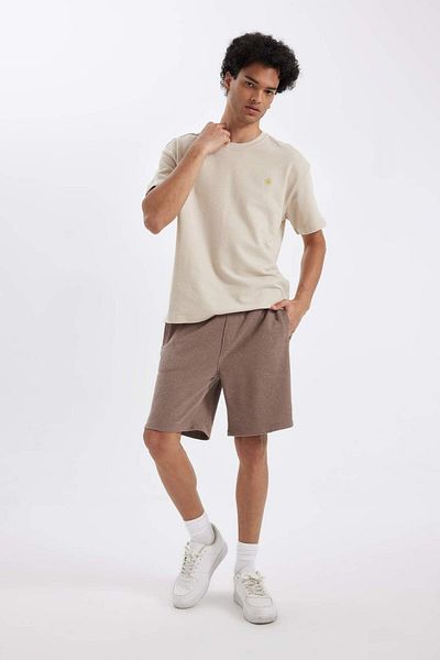 DeFacto Pantaloni scurți Bermuda din țesătură Regular Fit Thessaloniki cu buzunare D4546AX24SM