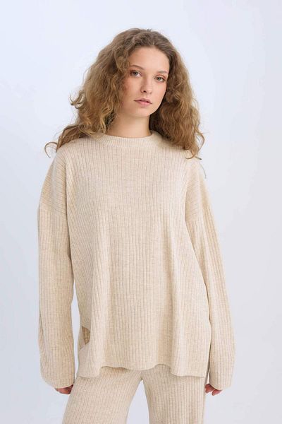 DeFacto Relax Fit Crew Neck Dlhý rukáv Horný pás Elastické Dlhé Spodné D5232osy